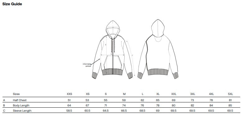 Alice Dansey-Wright Zip-Up Hoodie_size-guide