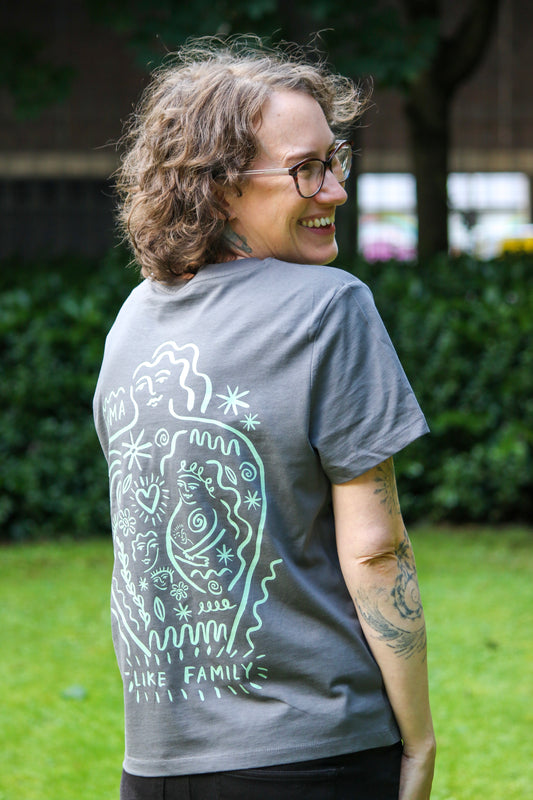 Amma x Alice Dansey-Wright T-shirt - gray/mint