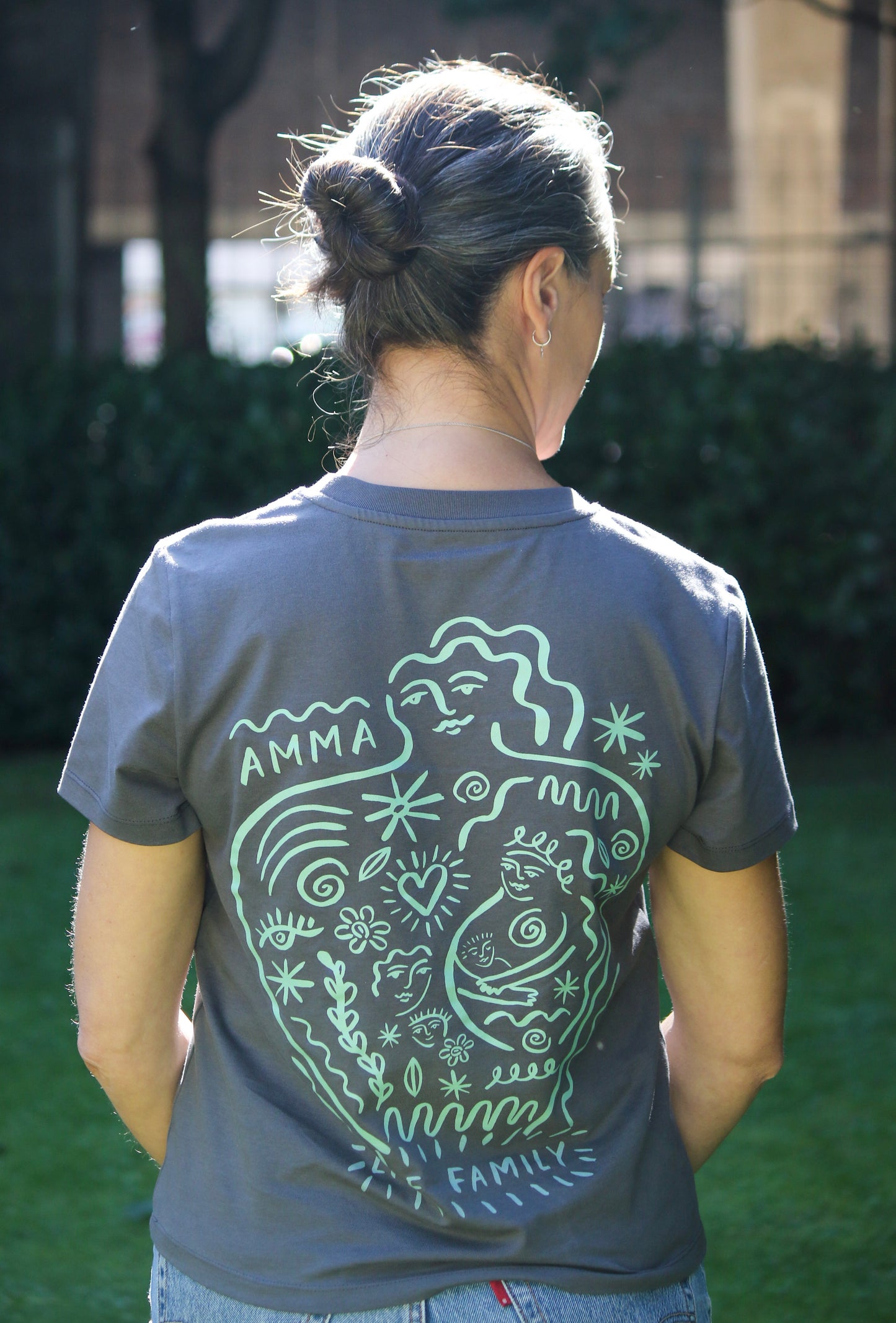 Amma x Alice Dansey-Wright T-shirt - gray/mint