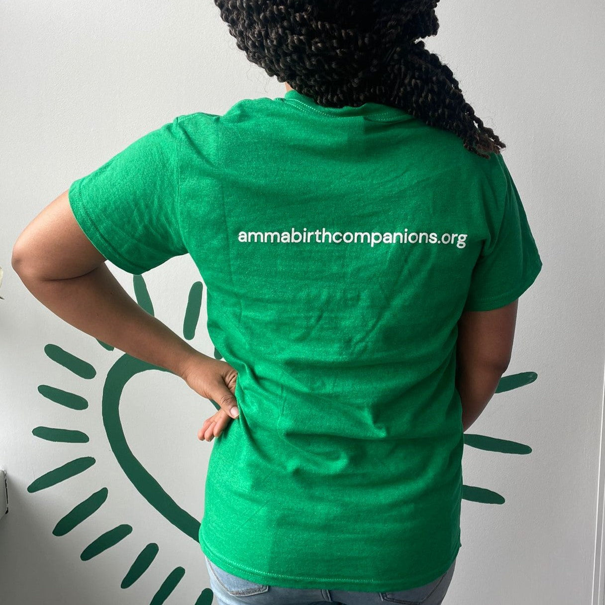 Amma Logo T-shirt green/white