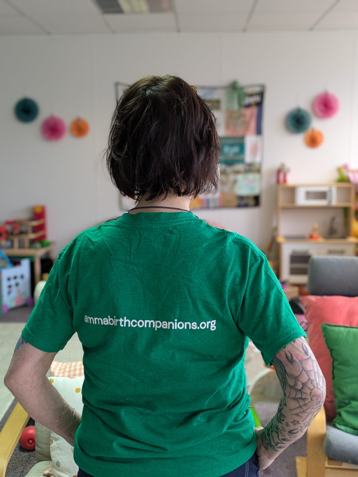 Amma Logo T-shirt green/white