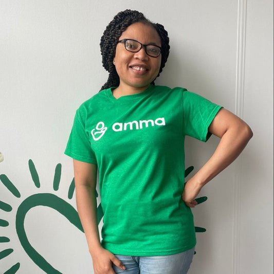 Amma Logo T-shirt green/white